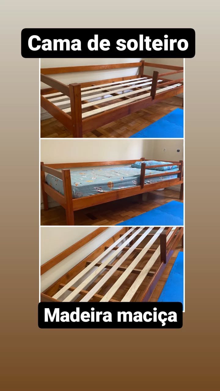 Cama madeira maciça